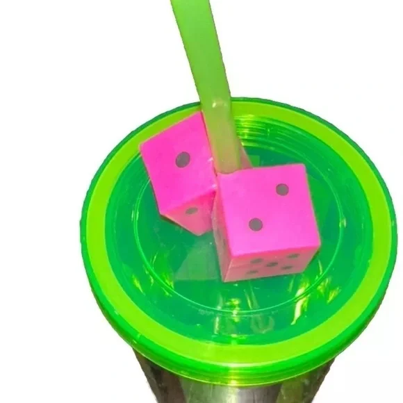Disney Parks Oogie Boogie Bash Tumbler 2022 Light Up Cup Dice Straw DCA NEW - Picture 6 of 6